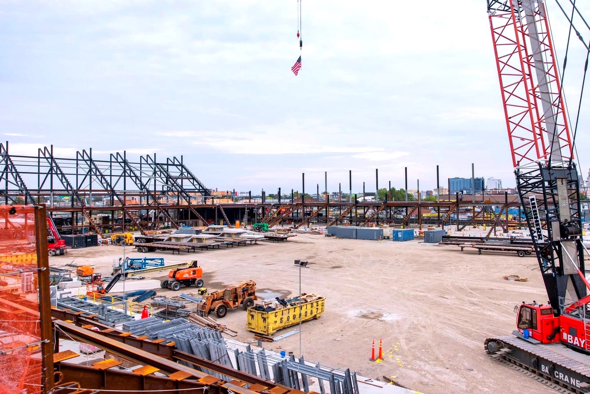 A peek inside the Etihad Park construction site in Queens
