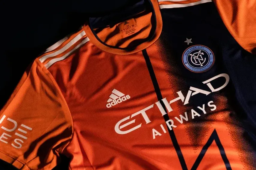 NYCFC drop 2022 away kit and it’s mostly orange